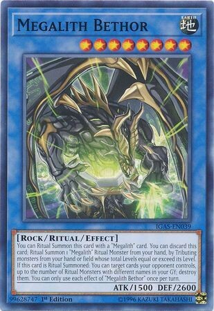 Megalith Bethor - IGAS-EN039 - Common 1st Edition Ignition Assault 1st Edition Singles