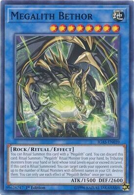 Megalith Bethor - IGAS-EN039 - Common 1st Edition Ignition Assault 1st Edition Singles