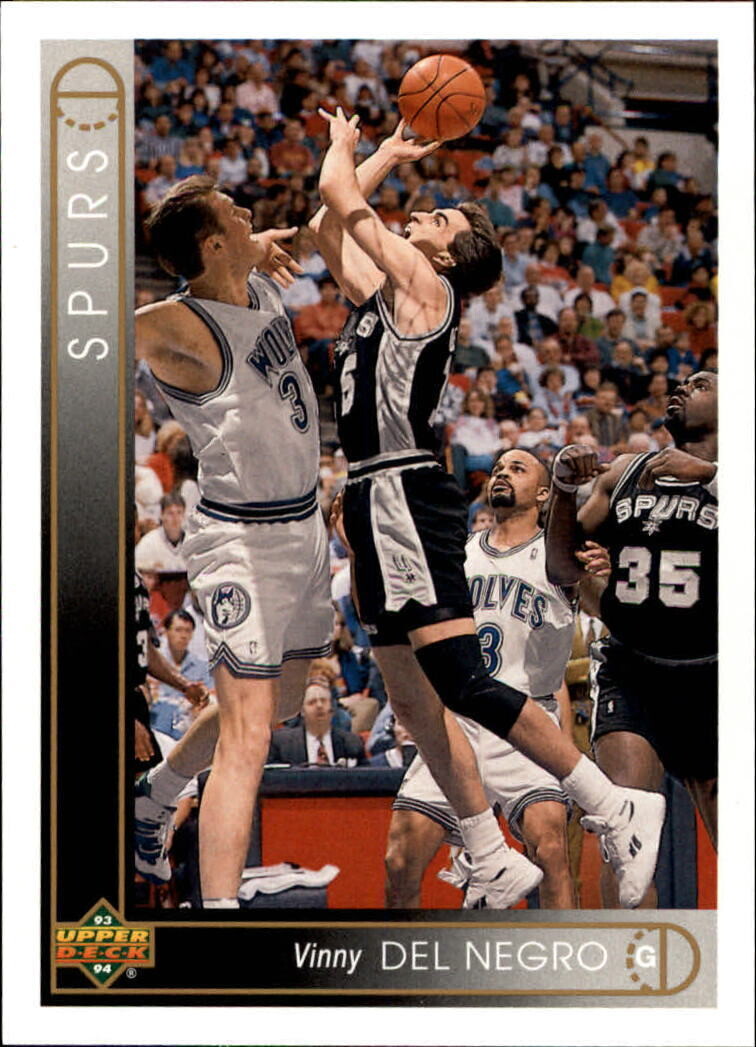 1993-94 Upper Deck San Antonio Spurs Basketball Card #140 Vinny Del Negro