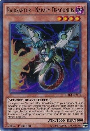Raidraptor - Napalm Dragonius - DRL3-EN004 - Ultra Rare 1st Edition Dragons of Legend Unleashed 1st Edition Singles