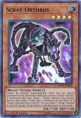 Scrap Orthros - DUOV-EN067 - Ultra Rare 1st Edition Duel Overload 1st Edition Singles