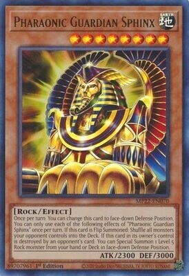Pharaonic Guardian Sphinx - MP22-EN070 - Ultra Rare 1st Edition 2022 Mega-Tin: Pharaoh&#39;s Gods 1st Edition Singles