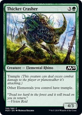 Thicket Crasher 196/280 -  Magic 2020 (M20) Singles  (Español)