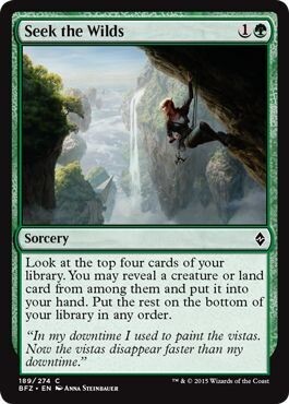 Seek the Wilds 189/274 -Battle for Zendikar Singles (Español)