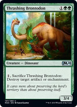 Thrashing Brontodon 197/280 - Magic 2020 (M20) Singles