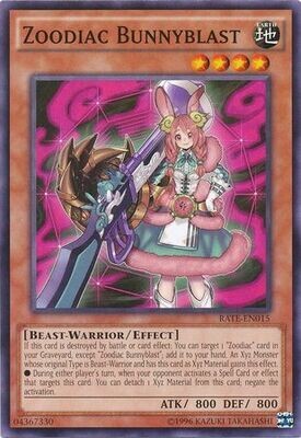 Zoodiac Bunnyblast - RATE-EN015 - Common Unlimited Raging Tempest Unlimited Singles (español)