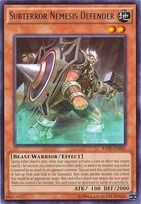 Subterror Nemesis Defender - RATE-EN082 - Rare Unlimited Raging Tempest Unlimited Singles (Espanol)