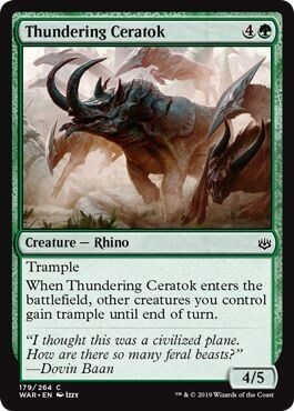 Thundering Ceratok 179/264 - War of the Spark Singles (Español)