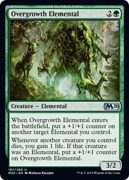 Overgrowth Elemental 187/280 - Magic 2020 (M20) Singles