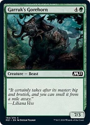 Garruk&#39;s Gorehorn 184/274 Magic 2021 (M21) Singles (Español)
