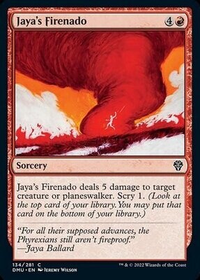 Jaya&#39;s Firenado 134/281
Dominaria United Singles
