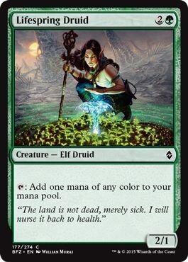 Lifespring Druid 177/274 Battle for Zendikar Singles(Español)