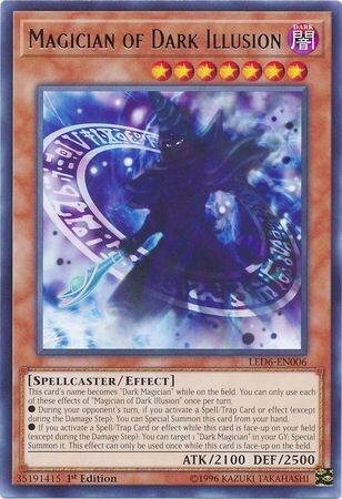 Magician of Dark Illusion - LED6-EN006 - Rare 1st Edition Legendary Duelists: Magical Hero 1st Edition Singles *Espanol*