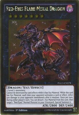 Red-Eyes Flare Metal Dragon - PGL3-EN078 - Gold Rare 1st Edition Premium Gold: Infinite Gold Singles