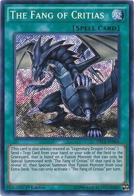 The Fang of Critias - DRL2-EN006 - Secret Rare 1st Edition
Dragons of Legend 2 1st Edition Singles