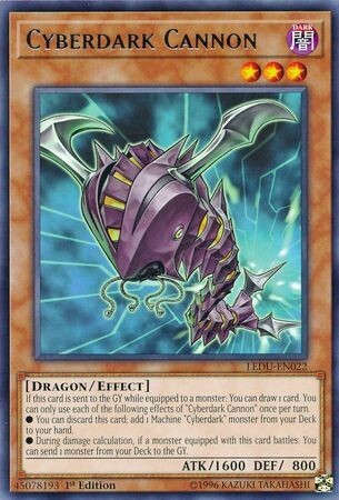 Cyberdark Cannon - LEDU-EN022 - Rare 1st Edition Legendary Duelists Singles