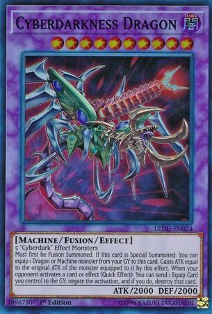 SH Cyberdarkness Dragon - LEDU-EN024 - Super Rare 1st Edition Legendary Duelists Singles