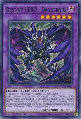 Destiny HERO - Dangerous - COTD-EN096 - Common 1st Edition Code of the Duelist 1st Edition Singles