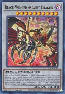 SH Black-Winged Assault Dragon - DABL-EN042 - Ultra Rare 1st Edition Darkwing Blast 1st Edition Singles