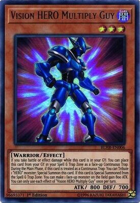 Vision HERO Multiply Guy - BLHR-EN006 - Ultra Rare 1st Edition Battles of Legend: Hero&#39;s Revenge Singles