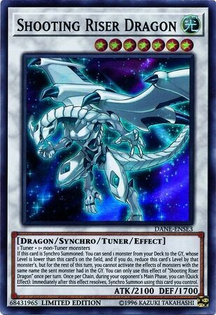 Shooting Riser Dragon - DANE-ENSE3 - Super Rare Limited Edition Dark Neostorm 1st Edition Singles