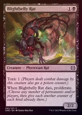 Blightbelly Rat 085/271 - Foil
Phyrexia All Will Be One Foil Singles