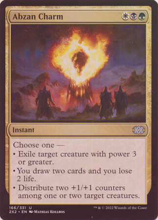 Abzan Charm 166/331 - Foil Double Masters 2022 Foil Singles
