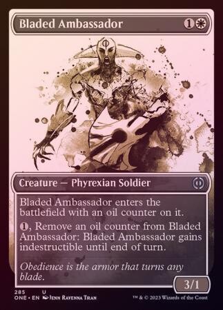 Bladed Ambassador 285 Showcase Ichor - Foil Phyrexia All Will Be One Collector Booster Foil Singles