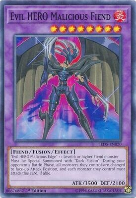 Evil HERO Malicious Fiend - LED5-EN020 - Common 1st Edition
Legendary Duelists: Immortal Destiny Singles