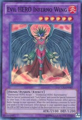 Evil Hero Inferno Wing - LCGX-EN067 - Super Rare Unlimited
Legendary Collection 2 Unlimited Singles