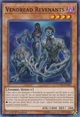 Vendread Revenants - COTD-EN083 - Common 1st Edition Code of the Duelist 1st Edition Singles (espanol)