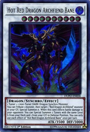 SH Hot Red Dragon Archfiend Bane - DUPO-EN058 - Ultra Rare 1st Edition Duel Power 1st Edition Singles