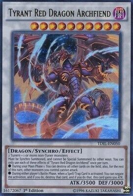 Tyrant Red Dragon Archfiend - TDIL-EN050 - Ultra Rare 1st Edition
The Dark Illusion 1st Edition Singles