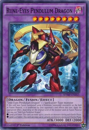 Rune-Eyes Pendulum Dragon - SDMP-EN043 - Common 1st Edition Structure Deck: Master of Pendulum Singles