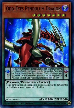 Odd-Eyes Pendulum Dragon - DUPO-EN105 - Ultra Rare Limited Edition Duel Power 1st Edition Singles