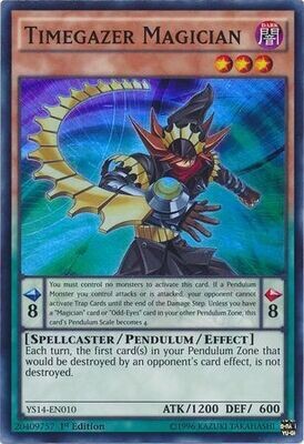 Timegazer Magician - YS14-EN010 - Super Rare 1st Edition Starter Deck: Super Starter: Space-Time Showdown [YS14]
