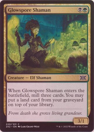 Glowspore Shaman 220/331 - Foil Double Masters 2022 Foil Singles