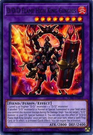 D/D/D Flame High King Genghis - SOFU-EN095 - Common 1st Edition Soul Fusion 1st Edition Singles