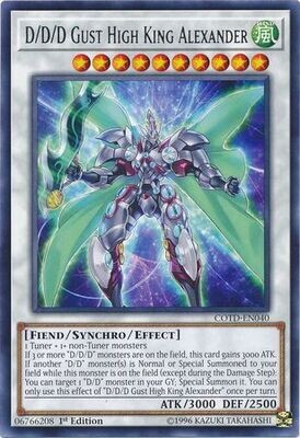 D/D/D Gust High King Alexander - COTD-EN040 - Rare 1st Edition Code of the Duelist 1st Edition Singles