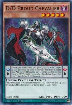 D/D Proud Chevalier - SDPD-EN015 - Common 1st Edition
Structure Deck: Pendulum Domination Singles