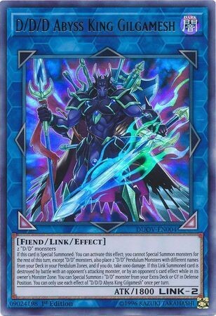 D/D/D Abyss King Gilgamesh - DUOV-EN004 - Ultra Rare 1st Edition Duel Overload 1st Edition Singles