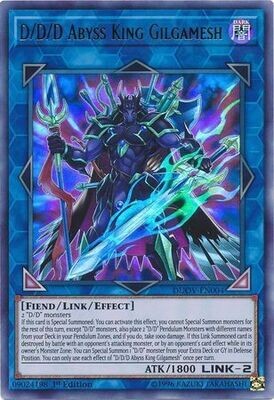 D/D/D Abyss King Gilgamesh - DUOV-EN004 - Ultra Rare 1st Edition Duel Overload 1st Edition Singles (espanol)