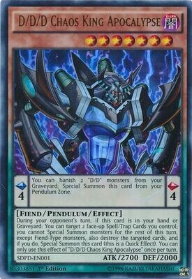D/D/D Chaos King Apocalypse - SDPD-EN001 - Ultra Rare 1st Edition Structure Deck: Pendulum Domination Singles