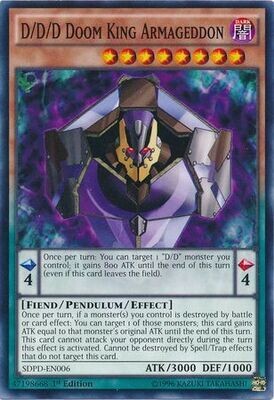 D/D/D Doom King Armageddon - SDPD-EN006 - Common 1st Edition Structure Deck: Pendulum Domination Singles