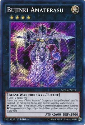 Bujinki Amaterasu - MP15-EN029 - Secret Rare 1st Edition Yu-Gi-Oh! 2015 Mega-Tins [MP15]