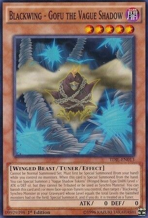 Blackwing - Gofu the Vague Shadow - TDIL-EN013 - Common 1st Edition The Dark Illusion 1st Edition Singles