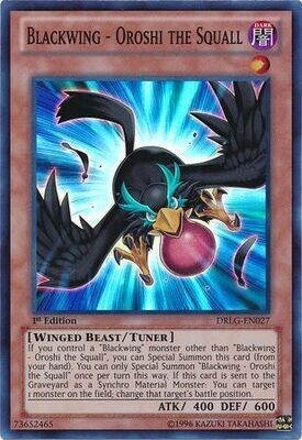 SH Blackwing - Oroshi the Squall - DRLG-EN027 - Super Rare 1st Edition Dragons of Legend 1st Edition Singles