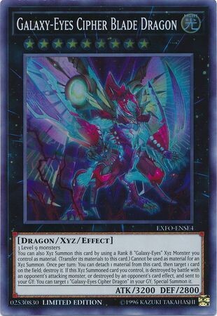 SH Galaxy-Eyes Cipher Blade Dragon - EXFO-ENSE4 - Super Rare Limited Edition Extreme Force [EXFO] 1st Edition Singles