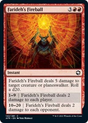 Farideh&#39;s Fireball 142/281 - Adventures in the Forgotten Realms Singles
