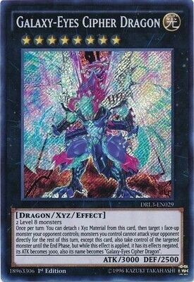 SH Galaxy-Eyes Cipher Dragon - DRL3-EN029 - Secret Rare 1st Edition Dragons of Legend Unleashed 1st Edition Singles